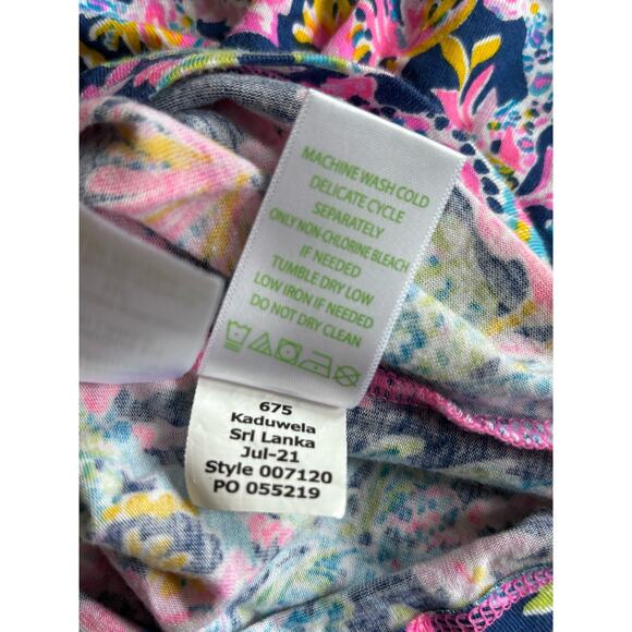 Lilly Pulitzer PJ Knit LS Button-Up Top in Oyster Bay Navy Size‎ S - Picture 7 of 7